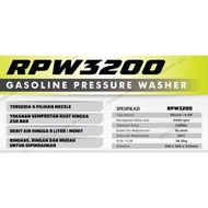 Pro Quip Jet Cleaner High Pressure Washer 230 Bar Mesin Cuci Steam Tekanan Tinggi Bensin Spw3200 Mes