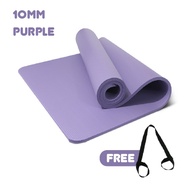 15MM NBR Yoga Mat FREE STRAP EXTRA THICK Non-Slip Soft High Density Mat Gym Aerobic Home Fitness Exe
