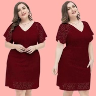 8683 Urban Outfits Embroidered Lace Short Sleeve Plus Size Dress (XL) Lace Dress