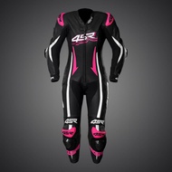 4SR one-piece women's Leather Racing Suit Lady Pink