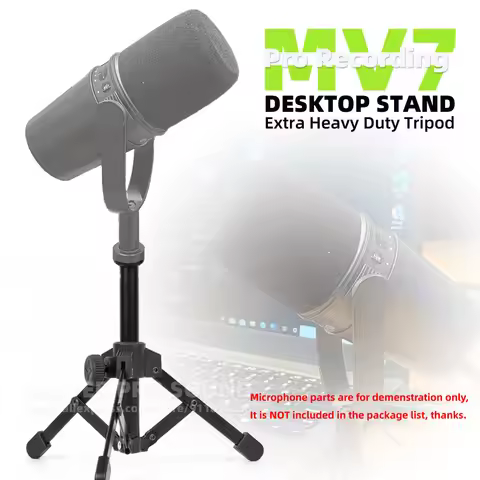 Table Top Desktop Mic Tripod Bracket Hold Compatible With Shure MV7 MV 7 MV7+ MV7x MV7i Microphone S