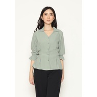 Urban Exchange Aleta Sage Green Blouse - Sage Green Blouse Top