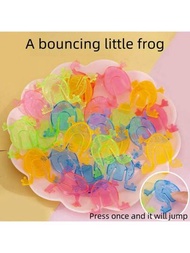10入組小號塑膠跳蛙，兒童親子玩具，可用於拼圖和減壓