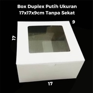 White Duplex Box measuring 17x17x9cm without partition