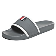 TOMMY รองเท้าแตะผู้ชายแฟชั่นสีน้ำเงินรองเท้าแตะเปิดนิ้วเท้า Luxury Mens Slippers