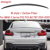 F22 F87 M2 Style Carbon Fiber Rear Trunk Spoiler For BMW 2 Series F22 F23 F87 M2 Coupe 220i M235i 22