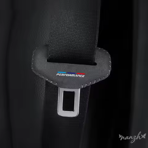2pcs Car Seat Belt Plug Buckle Clip Protector Anti-Scratch Covee For BMW M Emblem E46 E36 E34 F10 E9