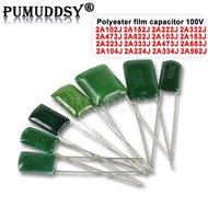 50PCS Polyester Film Capacitor 100V 220nF 330nF 2A224J 2A334J 2A102J 2A152J 2A222J 2A332J 2A472J 2A8