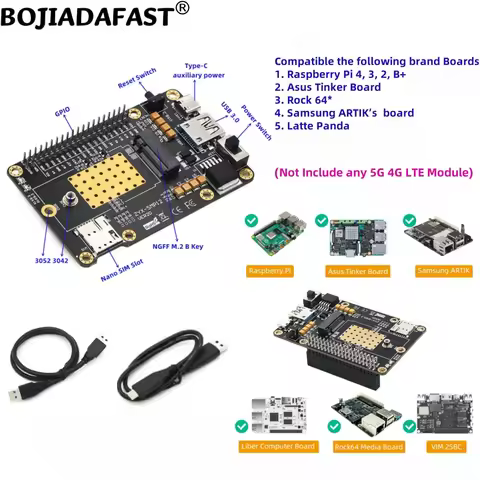 5G 4G LTE WWAN Module Modem USB 3.0 To M.2 NGFF B-Key Wireless Adapter With Nano SIM Card Holder For