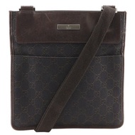 【日本直輸】Gucci GUCCI 側背包 27639 GG 緹花帆布 棕色 男款【二手】