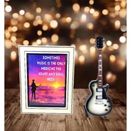 GIBSON LES PAUL SILVER BURST GUITAR MINIATURE