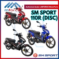 ORIGINAL SM SPORT 110/R 110R (DISC) BODY COVER SET BLACK BLUE RED WITH STRIPE STICKER SM SPORT