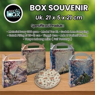 Paperbox Souvenir Plate Size 21 x 5 x 21 Full Closed Without Window, Thick Paper