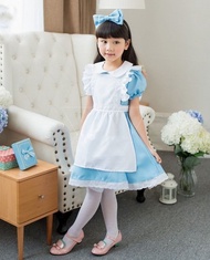 Alice in Wonderland Costumes for Girl Cinderella Maid Costume Cosplay Dress for Kids Girl