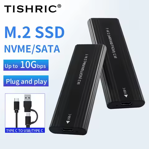 TISRHIC M.2 External Hard Drive NGFF NVME Enclosure SSD Case 1.8Inch Hard Disk External Case for Gam