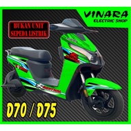 Uwinfly D70 red Dragon Uwinfly D70/D75 - decal sticker for electric bikes with red DRAGON motif for 