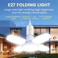 E27/พัดลม E26พับได้28W หลอดไฟ LED AC85-265V 40หลอดการเปลี่ยนรูปสำหรับบ้านเพดานคลังสินค้าและโรงรถหลอดไฟสีขาว