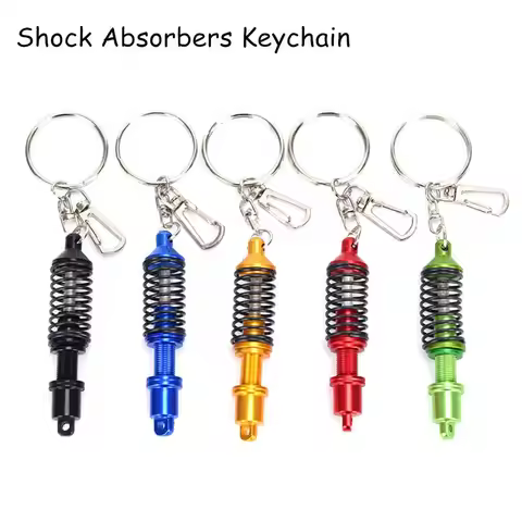 Creative Car Part Alloy Key Ring Keychain Adjustable Coilover Spring Keyring