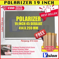 Polarizer Lcd monitor 19 inch 45 derajat dimensi 414*259 mm