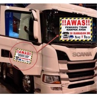 stiker lori #sticker awas #sticker blind spot #sticker pemandu tidak nampak #keselamatan#awas lori b