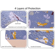 Padded Pack n Play Sheets Breathable Thick Pack and Play Mattress Protector, Quilted 38x26” Playard 