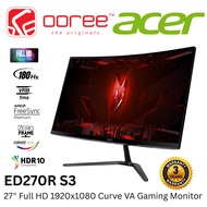 ACER 27" NITRO ED270RS3 ED270R S3 / ED270X0 FHD (1920x1080P@180HZ) LED CURVE VA LCD GAMING MONITOR (