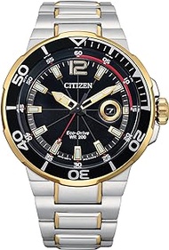 Citizen Men's Eco-Drive Sport Luxury Endeavor 3-Hand Date Stainless Steel Watch, Luminous, 47mm