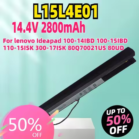 14.4V 32Wh L15L4E01 Laptop Battery L15L4A01 For lenovo Ideapad 100-14IBD 100-15IBD 110-15ISK 300-17I