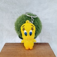 GANTUNGAN Tweety Yellow Rubber Keychain Tweety 3D