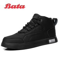 Bata รองเท้าหนัง PU ลำลองสำหรับผู้ชาย,รองเท้าแฟชั่นส้นเตี้ยผูกเชือกรองเท้าขับรถสำหรับฤดูใบไม้ผลิฤดูใบไม้ร่วง