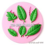 Khuôn silicon làm rau câu 6 lá hoa hồng - Mã số 1466