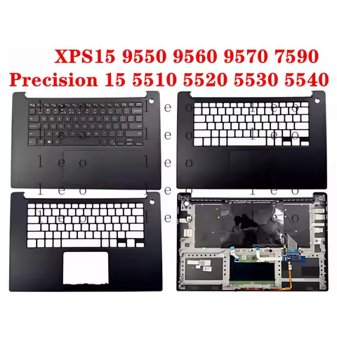 for Dell XPS15 9550 9560 9570 7590 Precision 5510 5520 5530 5540 P56F C shell touchpad keyboard case