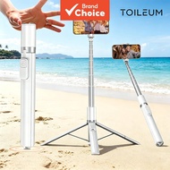 TOILEUM Magnetic Bluetooth 5.2 Selfie Stick with 173cm Height, Remote Control, Auto Unlock, Phone St