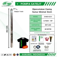 SATELLITE WATER PUMP SUBMERSIBLE PUMP 3 INCH 3/21 - 1HP - Subsibel Brand
