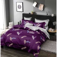 cadar queen with comforter 7 in 1 purple feather set queen bedsheet with comforter