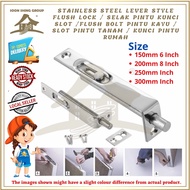 Stainless Steel Lever Style Flush Lock Selak Pintu Kunci Slot Flush Bolt Pintu Kayu Slot Pintu Tanam / Kunci Pintu Rumah