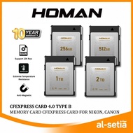 HOMAN CFEXPRESS CARD TYPE-B 4.0 | CFEXPRESS CARD TYPE-B 4.0 PRO MEMORY CARD - NIKON | CANON