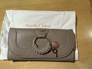 See By Chole Hana Long Wallet Grey