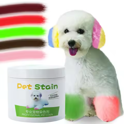 100ml Professional Pet Stain Anti Allergic Dog Hair Dye Cream Coloring Agent Direct Daub No Stimulat