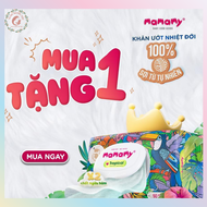 [MUA 1 TẶNG 1] Khăn ướt Mamamy Tropical 60/90 tờ - 100% sợi tự nhiên ngừa hăm rôm sảy kháng khuẩn gi
