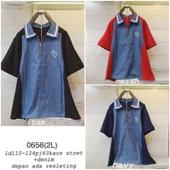 WOMEN'S TOP/ DENIM TOPWOMEN'S DENIM T-SHIRT~0656
