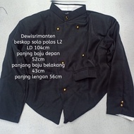 Plain black solo beskap/black solo beskap