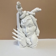 【 LCG5】-Decorative Bookends Unique Snake Women Face Book Ends Heavy Duty Book Stopper for Home Offic