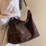 South Style Chio2nd Autumn Words Letter Tote Bag Ladies Retro Brown Underarm Bag Commuter Shoulder M