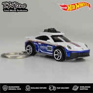 GANTUNGAN Hot Wheels Porsche 911 Rally KEYCHAIN - White - White - KEYRING - KEYCHAIN - CUSTOM - TOTA