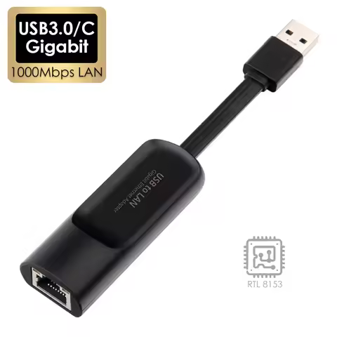 NEW USB 3.0/Type C To 1000Mbps RJ45 Adapter Wired Ethernet Network Card RTL8153 USB3 Gigabit LAN Don