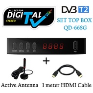 Full HD 1080P DVB-T2 Receiver QD66-SG/Digital Video Broadcasting Set Top Box /Free 1 Meter HDMI Cable(DVB T2 Set top box, Set-top Box, Digital TV setup box)