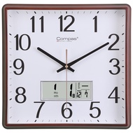 jam dinding aesthetic clock wall Jam dinding elektronik rumah kalendar fesyen senyap Compas