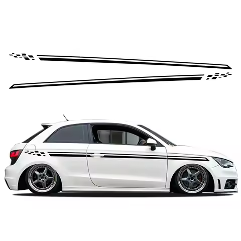 Car Racing Stripes Side Door Sticker Trims Decor Auto Accessories For Audi A1 8X GB GBA Sportback Qu