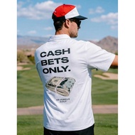 Funny Golf Cash Bet Print Polo Shirt Men Casual Collared Short Sleeve 100% Premium Cotton 5.15